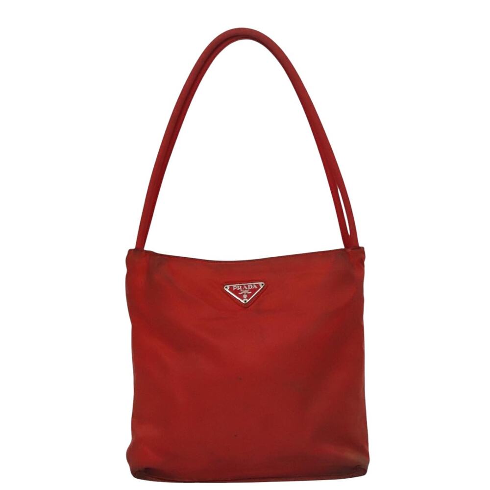 PRADA Shoulder Bag Nylon Red - Picture 2 of 13